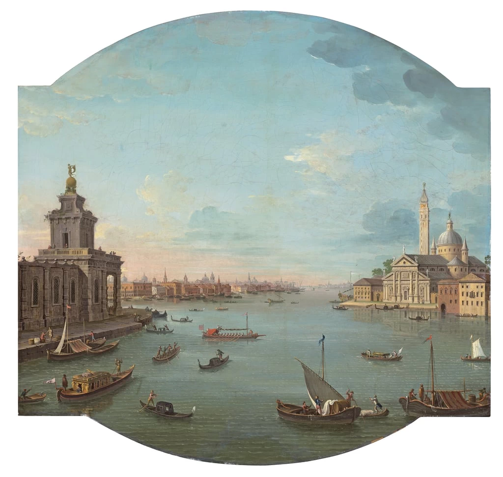 Veduta di San Giorgio Maggiore con la Punta della Doganaa a Venezia